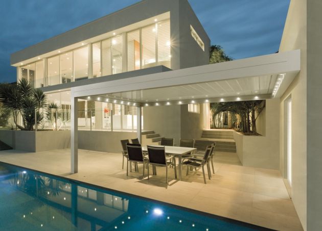 Bioclimatica Gibus Twist con luci led